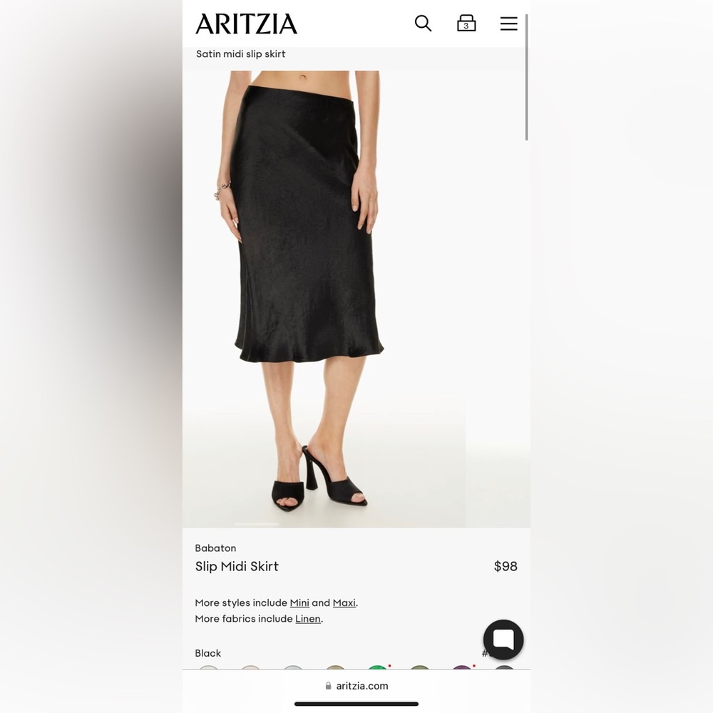 COPY - Aritzia babaton slip midi skirt size 0